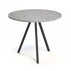 TABLE DE CUISINE RONDE PIEDS CENTRAL EN STRATIFIÉ TRIPLE