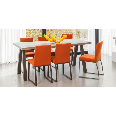 TABLE RECTANGULAIRE EN STRATIFIÉ QUEEN HT 75 CM