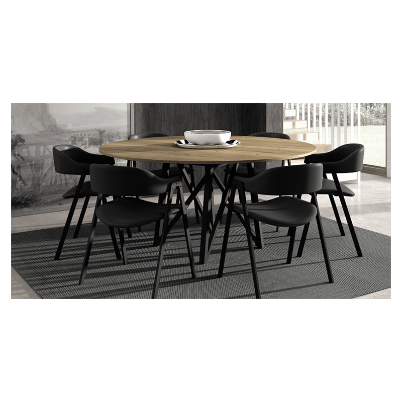 TABLE RONDE INDUSTRIELLE STRATIFIÉ ET MÉTAL WACKO 2.0