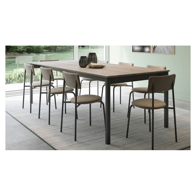 TABLE DE SALLE À MANGER STRATIFIÉ EXTENSIBLE CABRIO