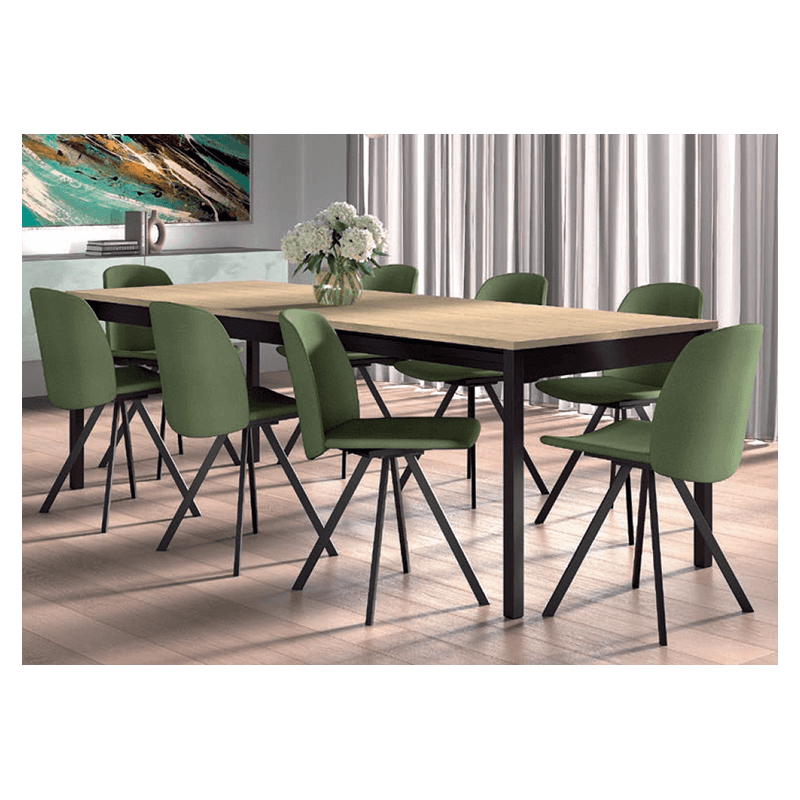 TABLE DE SALLE À MANGER STRATIFIÉ EXTENSIBLE CABRIO