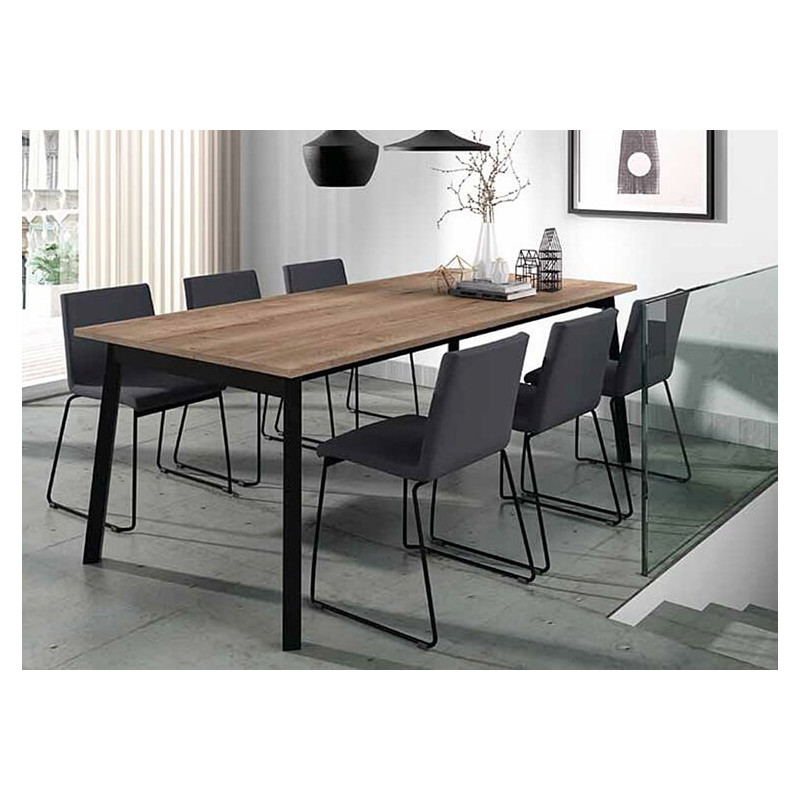 TABLE DE SALLE À MANGER VICTORIA RECTANGULAIRE EXTENSIBLE OU FIXE