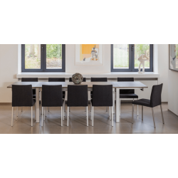 TABLE EN STRATIFIÉ PIEDS MÉTAL EXTENSIBLE ALICANTE