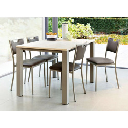 TABLE RECTANGULAIRE EN STRATIFIÉ PIEDS MÉTAL VERONA