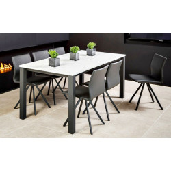 TABLE RECTANGULAIRE EN STRATIFIÉ PIEDS MÉTAL VERONA