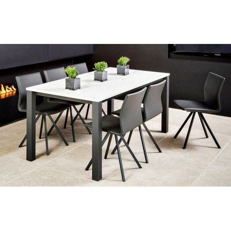 TABLE RECTANGULAIRE EN STRATIFIÉ PIEDS MÉTAL VERONA