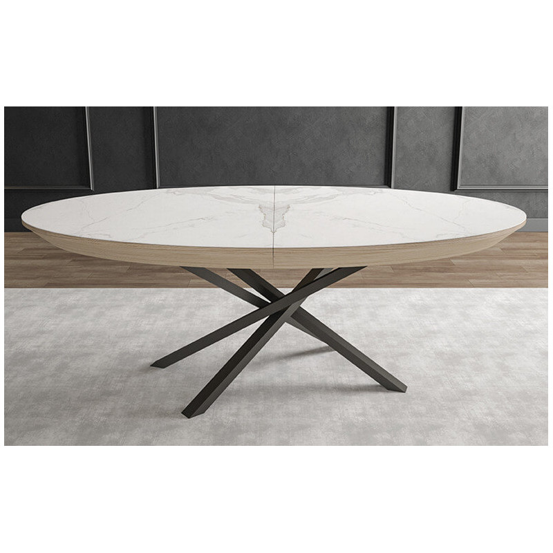 TABLE OVALE EXTENSIBLE CÉRAMIQUE SAGRES