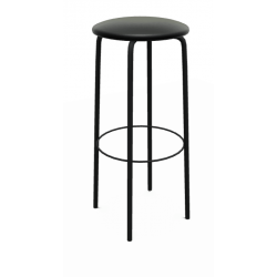 Tabouret de bar sans dossier en métal blanc de 30 pouces de hauteur pour  l'intérieur et l'extérieur avec siège carré