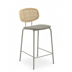 TABOURET SNACK MODERNE CANNÉ EN TISSU RITMO