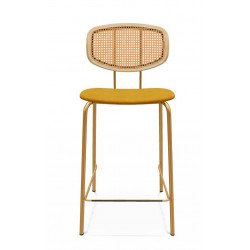 TABOURET SNACK MODERNE CANNÉ EN TISSU RITMO