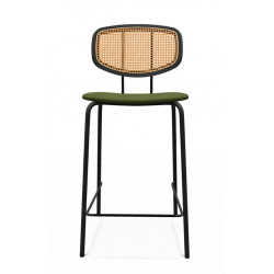 TABOURET SNACK MODERNE CANNÉ EN TISSU RITMO