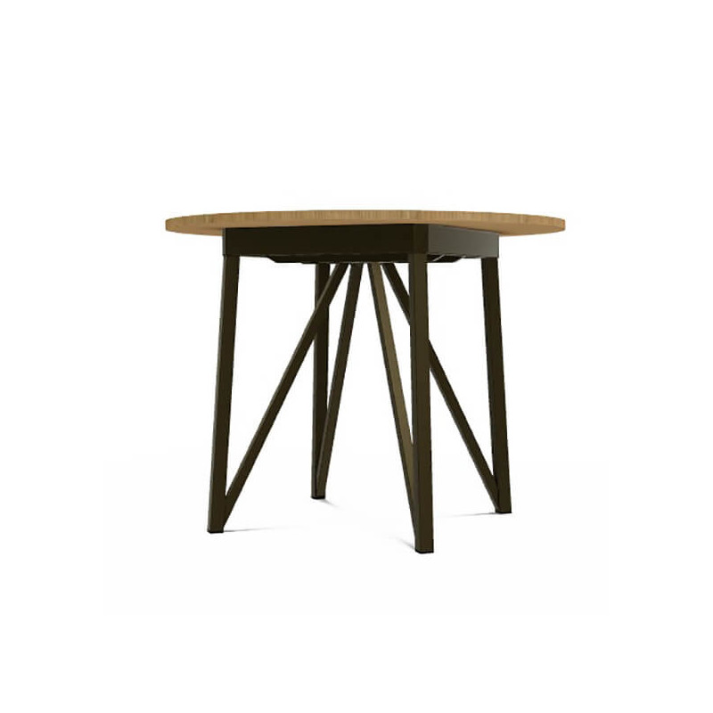 TABLE HAUTE SNACK RONDE FIXE WACKO 2.0 INDUSTRIELLE