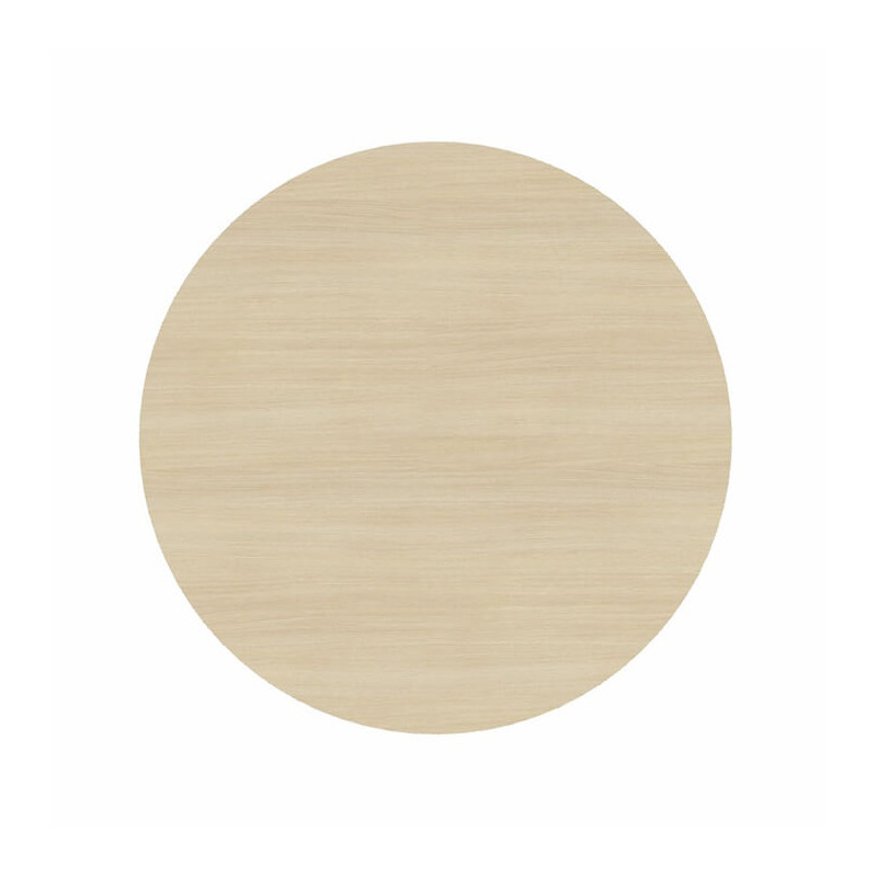 TABLE RONDE EN STRATIFIÉ PIEDS CENTRAL ONYX