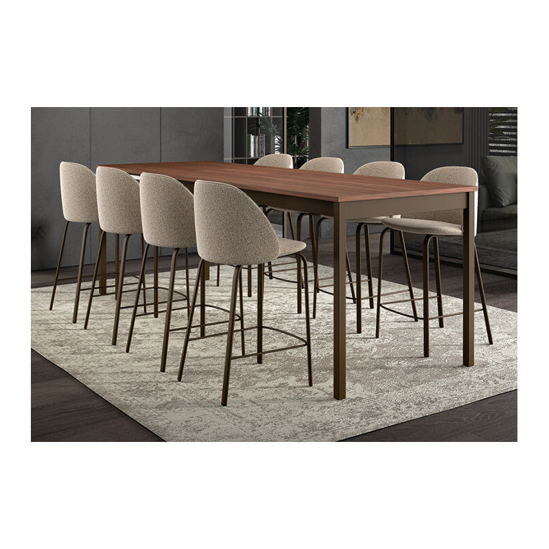 TABOURET SNACK CONTEMPORAIN ROND SOFIA EN SIMILICUIR