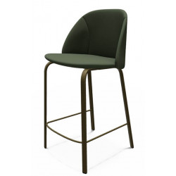 TABOURET SNACK CONTEMPORAIN ROND SOFIA EN SIMILICUIR