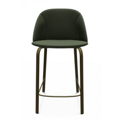 TABOURET SNACK CONTEMPORAIN ROND SOFIA EN SIMILICUIR