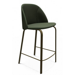 TABOURET SNACK CONTEMPORAIN ROND SOFIA EN SIMILICUIR