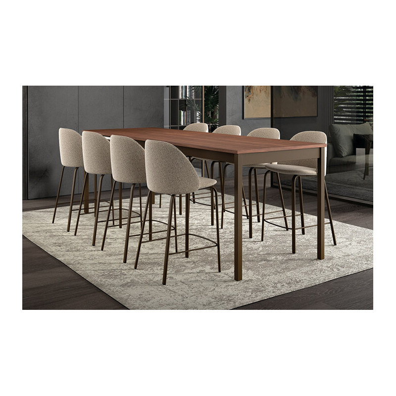 TABOURET SNACK CONTEMPORAIN ROND SOFIA EN TISSU