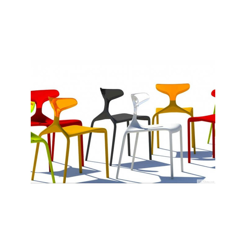 CHAISE CONTEMPORAINE PUNK EN POLYCARBONATE