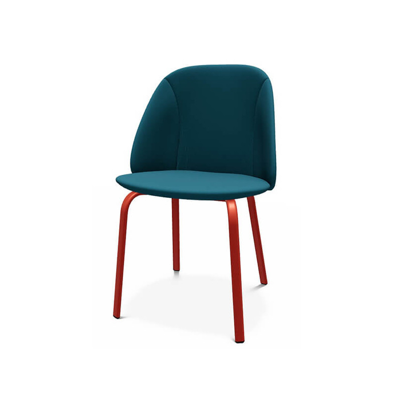 CHAISE DE SALLE À MANGER ARRONDIE EN SIMILICUIR SOFIA