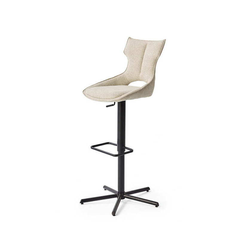 TABOURET CONTEMPORAIN DE BAR PIVOTANT ET RÉGLABLE CAMILLO