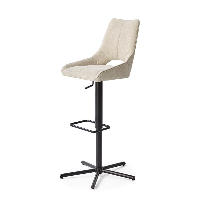 TABOURET CONTEMPORAIN DE BAR PIVOTANT ET RÉGLABLE GASTONNE