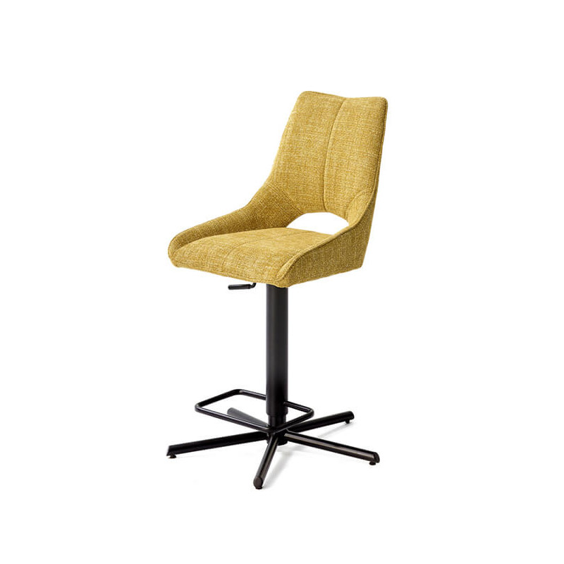 TABOURET CONTEMPORAIN DE BAR PIVOTANT ET RÉGLABLE GASTONNE