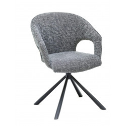 FAUTEUIL CONTEMPORAIN PIVOTANT EN TISSU ELDEN