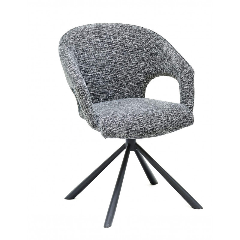 FAUTEUIL CONTEMPORAIN PIVOTANT EN TISSU ELDEN