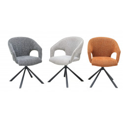 FAUTEUIL CONTEMPORAIN PIVOTANT EN TISSU ELDEN