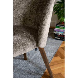 TABOURET SNACK COSY TUKA SHERPA PIEDS BOIS CONTEMPORAIN