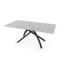 TABLE EN CÉRAMIQUE BRILLANTE EXTENSIBLE TWIST