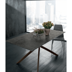 TABLE EN CÉRAMIQUE MATTE EXTENSIBLE TWIST