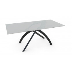 TABLE EN CÉRAMIQUE MATTE EXTENSIBLE TWIST