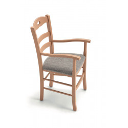 FAUTEUIL EN BOIS RUSTIQUE GARNIE SAVOY