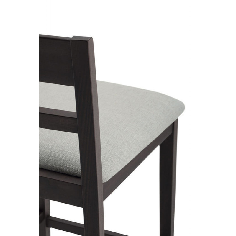 CHAISE HAUTE CONTEMPORAINE EN BOIS ET TISSU CORINNE