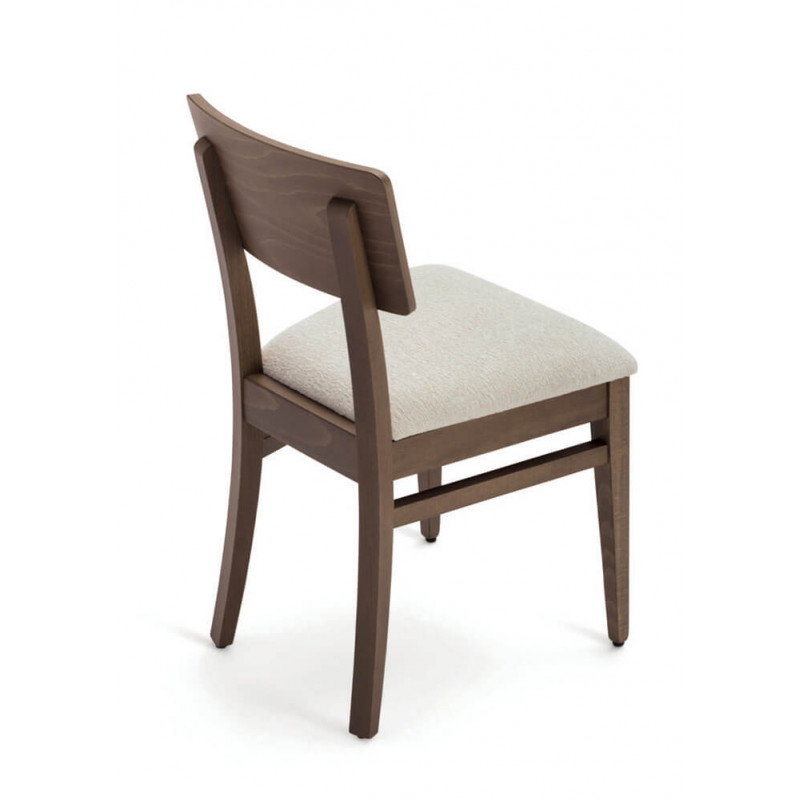 CHAISE CONTEMPORAINE EN BOIS ASSISE GARNIE RETRO