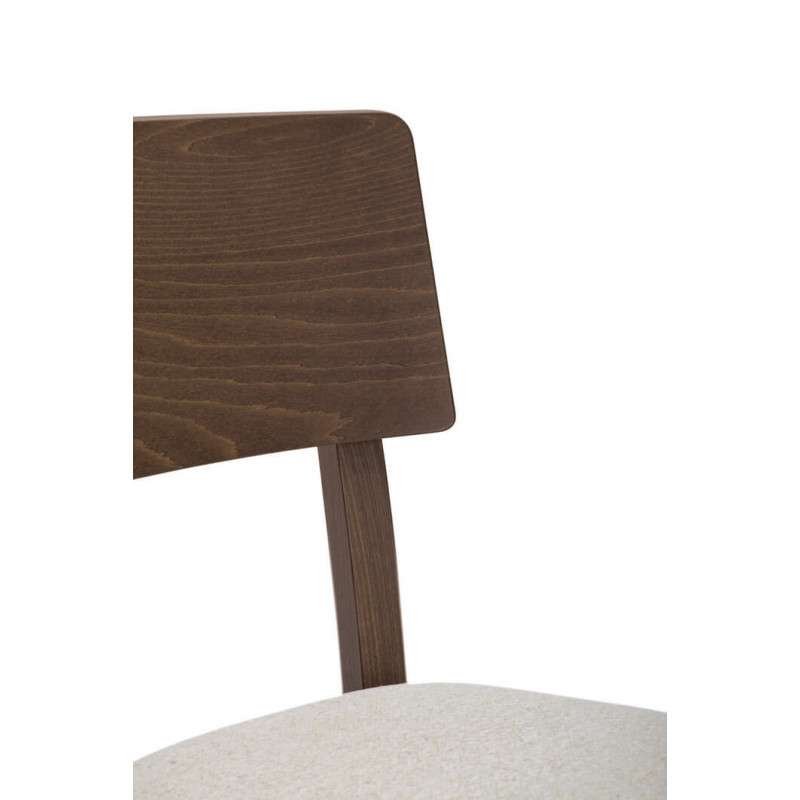 CHAISE CONTEMPORAINE EN BOIS ASSISE GARNIE RETRO