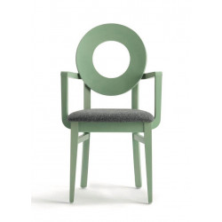 FAUTEUIL MÉDAILLON EN BOIS CONTEMPORAIN DÉA