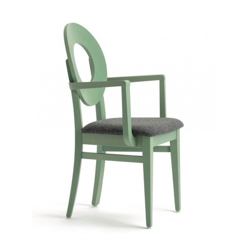 FAUTEUIL MÉDAILLON EN BOIS CONTEMPORAIN DÉA