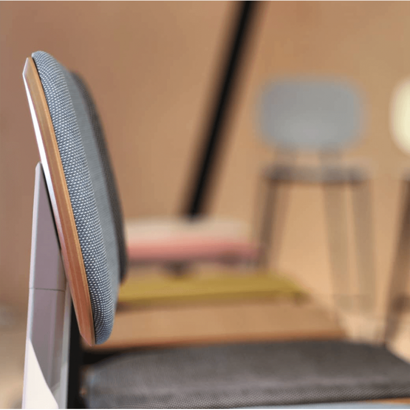 TABOURET CONTEMPORAIN EN TISSU, MÉTAL ET BOIS TATA 6