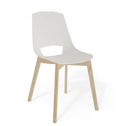 CHAISE SCANDINAVE EVA 5 EN CHÊNE ET POLYPROPYLÈNE