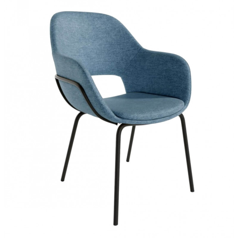 FAUTEUIL CONTEMPORAIN EN TISSU ET MÉTAL SIDNEY