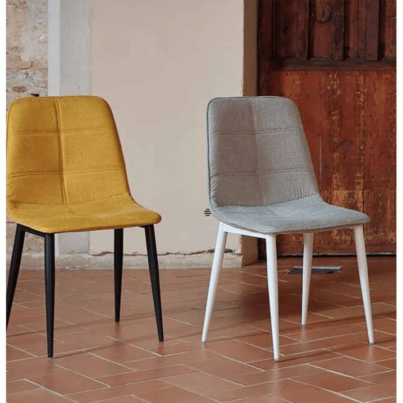 CHAISE CONTEMPORAINE DE SALLE À MANGER LUNA TISSU