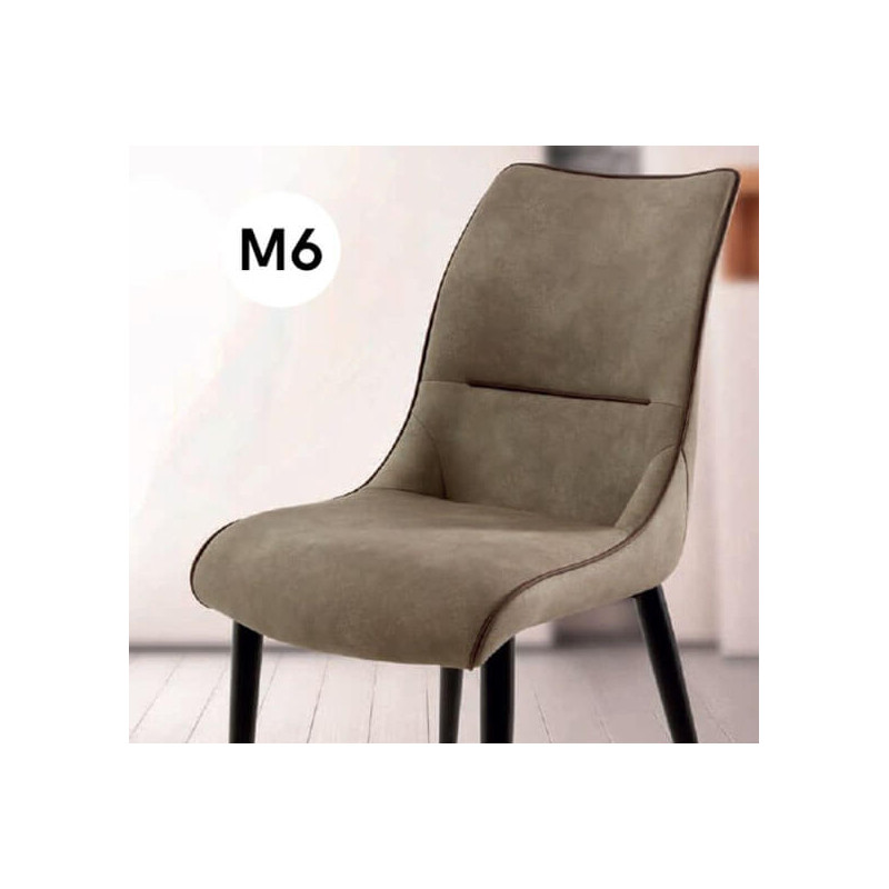 CHAISE CONTEMPORAINE DE SALLE À MANGER COSSUE LÉA VINYL