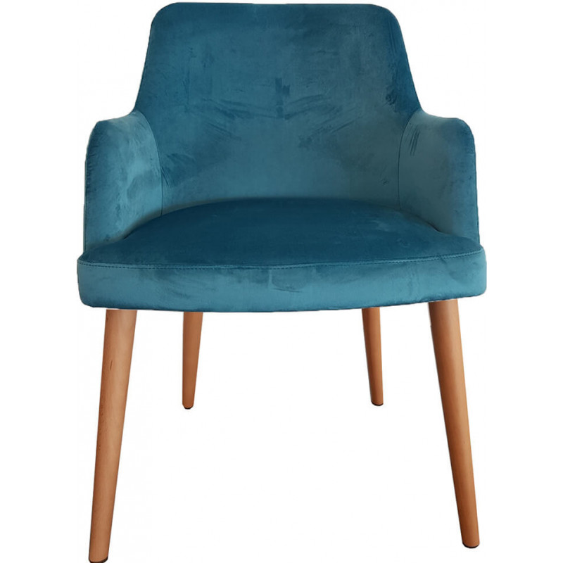 PETIT FAUTEUIL EN VELOURS CONTEMPORAIN COSMOS