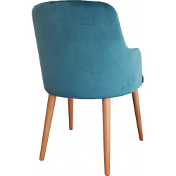 PETIT FAUTEUIL EN VELOURS CONTEMPORAIN COSMOS