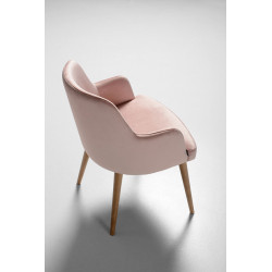 PETIT FAUTEUIL EN VELOURS CONTEMPORAIN COSMOS