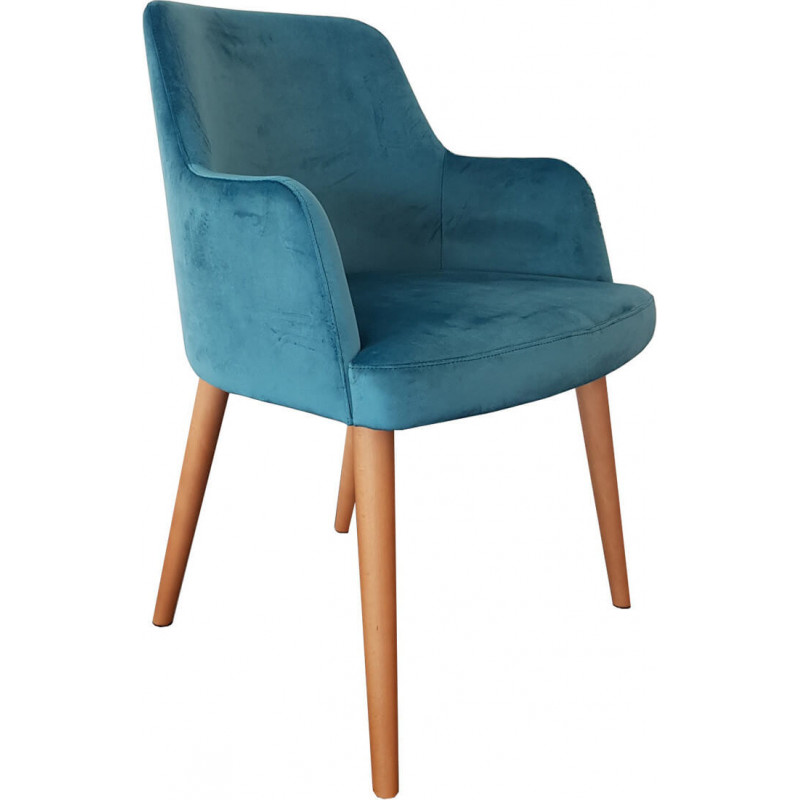 PETIT FAUTEUIL EN VELOURS CONTEMPORAIN COSMOS