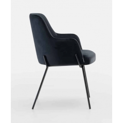 FAUTEUIL CONTEMPORAIN EN VELOURS ET MÉTAL COSMOS